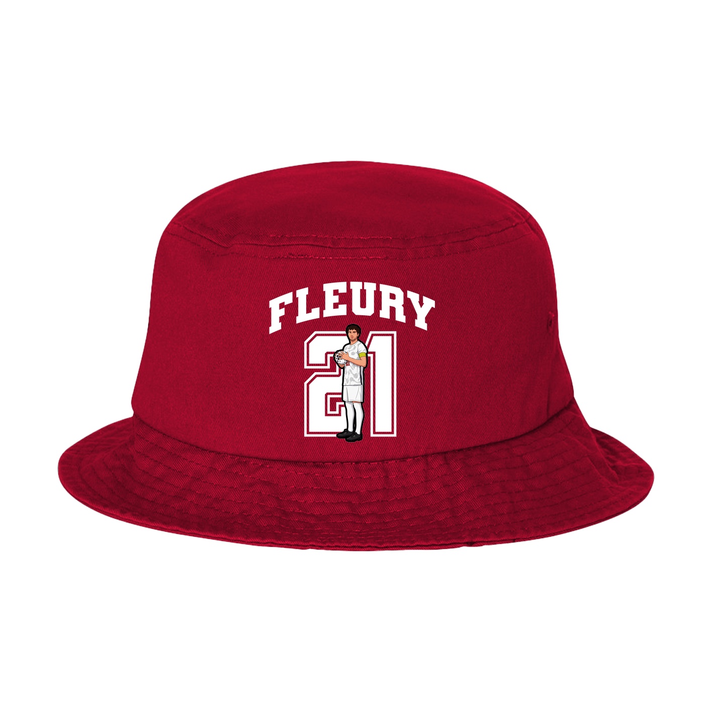 Bucket Cap — Number in Red