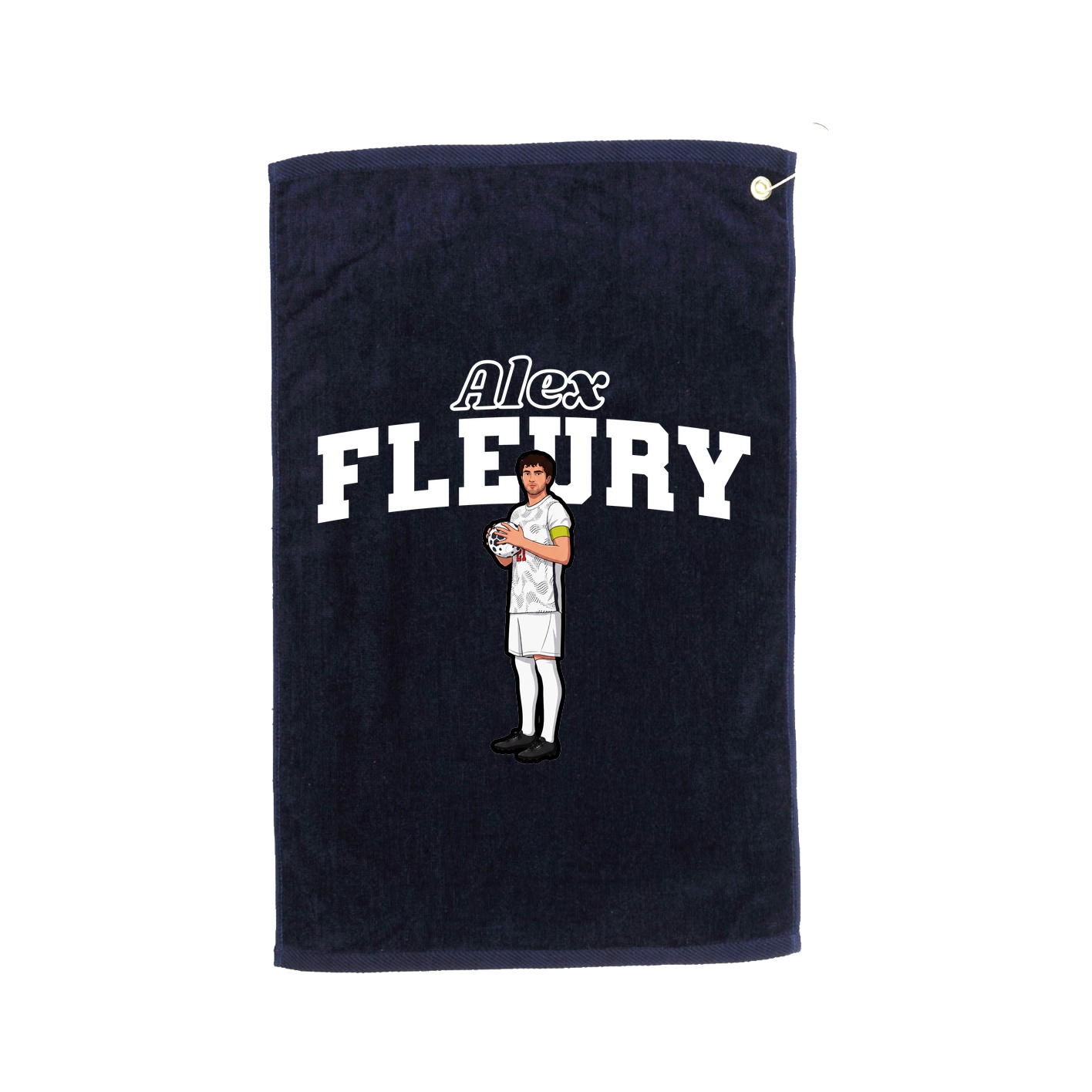 Golf Towel — Name Arch in Navy