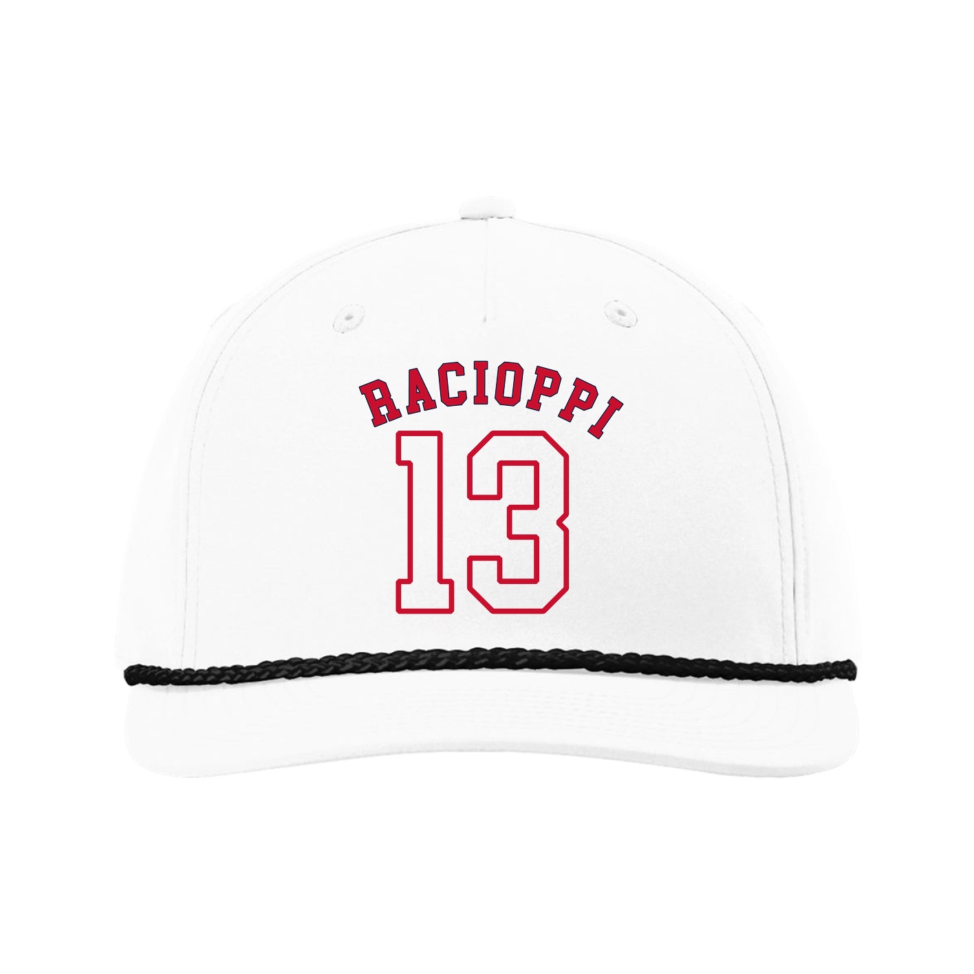 Five-Panel Classic Rope Cap — Shirsey Arch in White