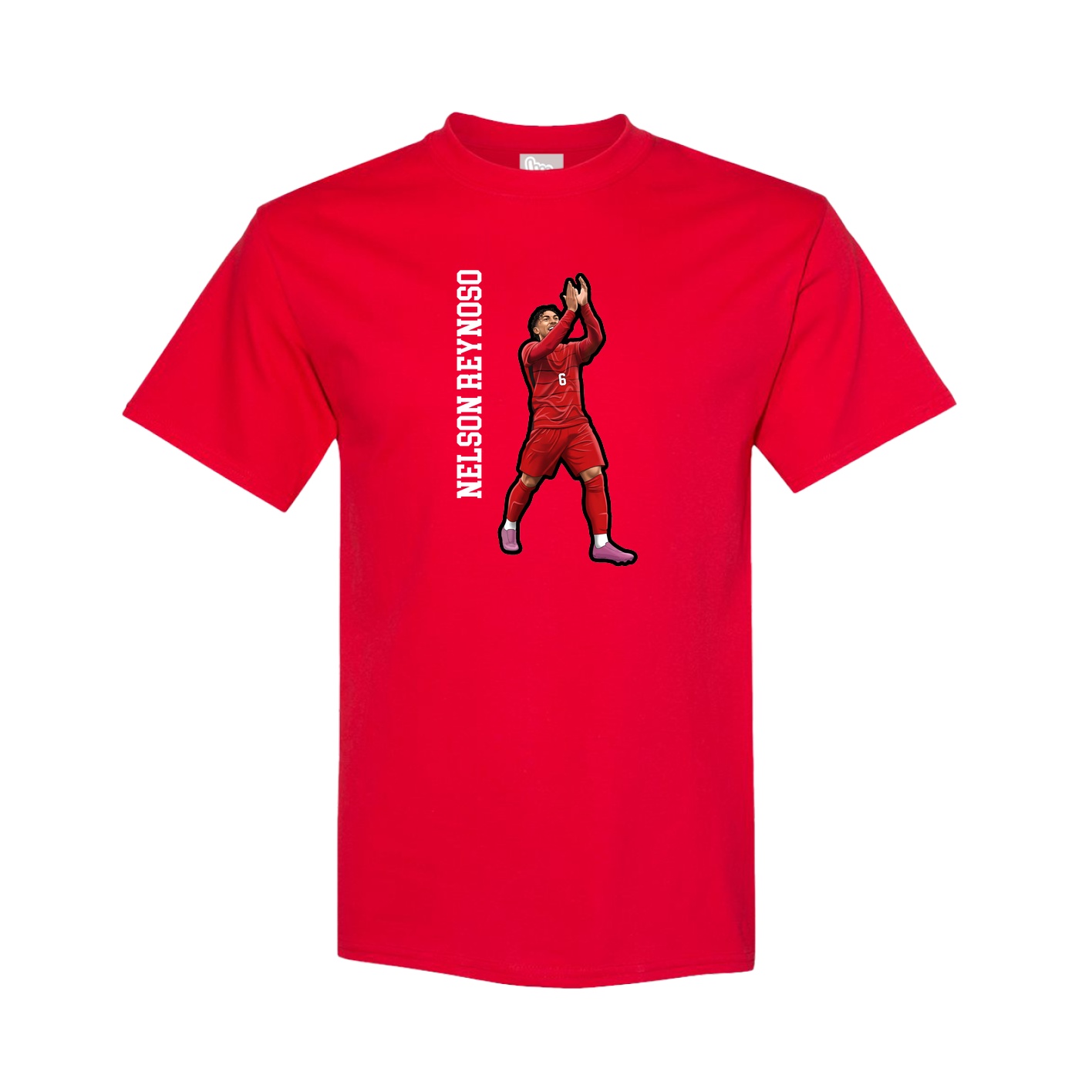Tee — Name Vertical in Red