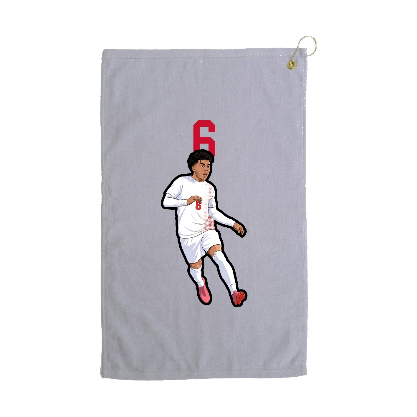Golf Towel — Number Top in Grey