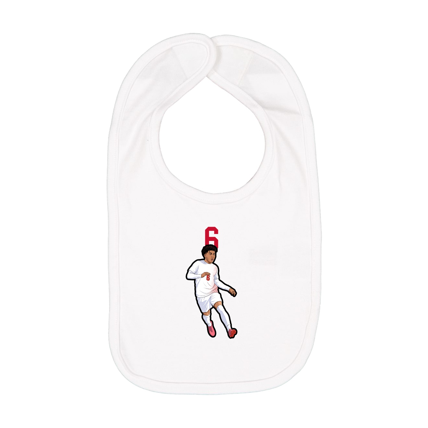 Infant Bib — Number Top in White