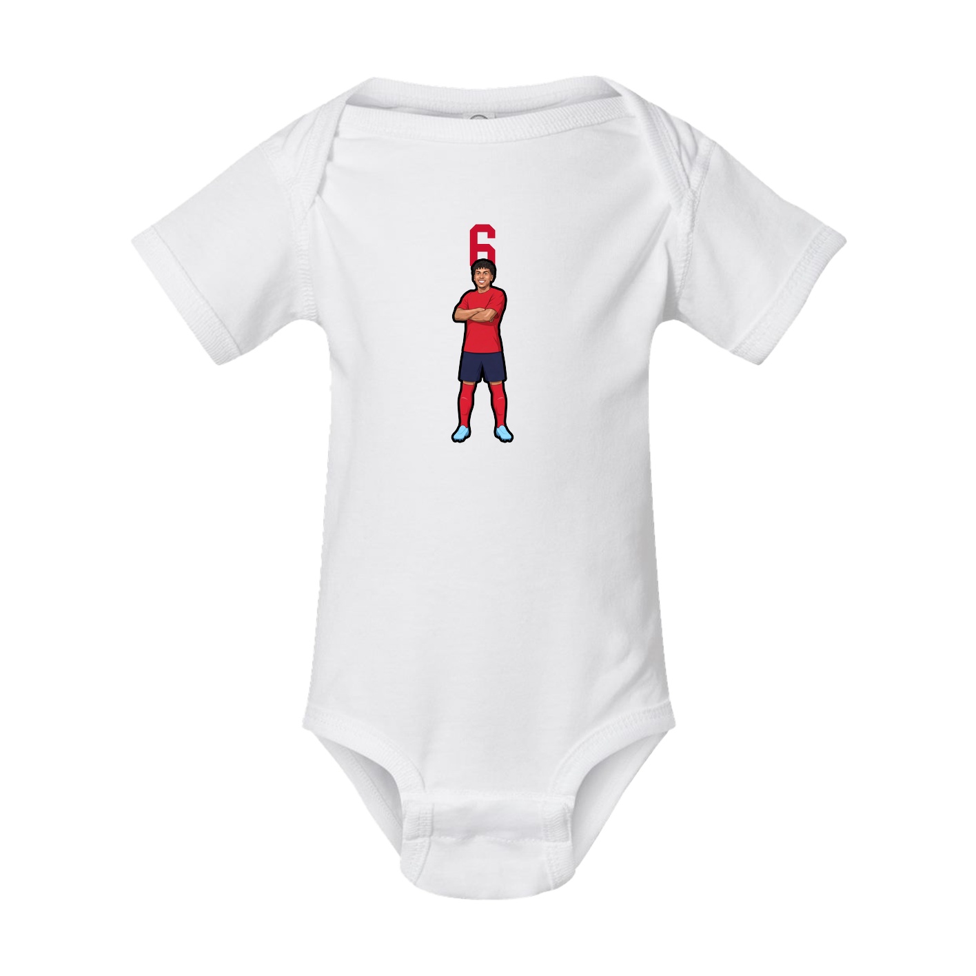 Baby Onesie — Number Top in White