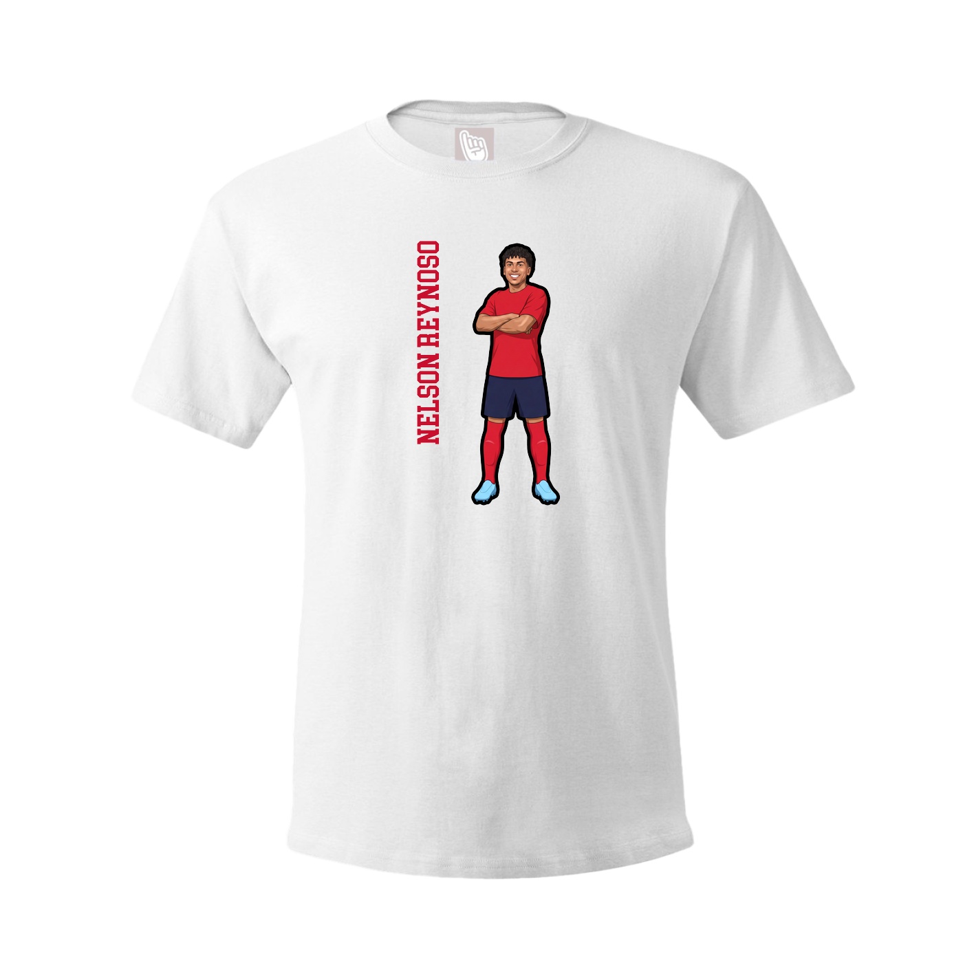 Tee — Name Vertical in White