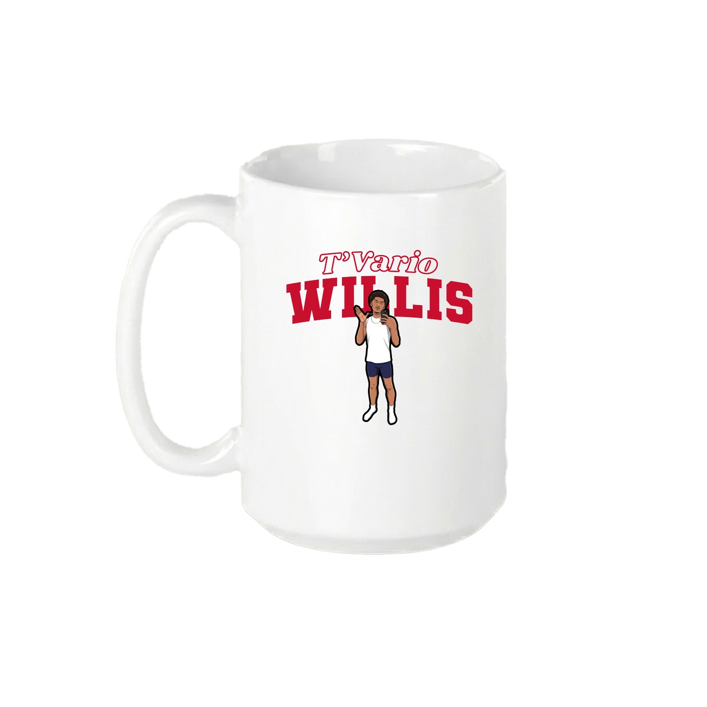 15oz Coffee Mug — Name Arch in White