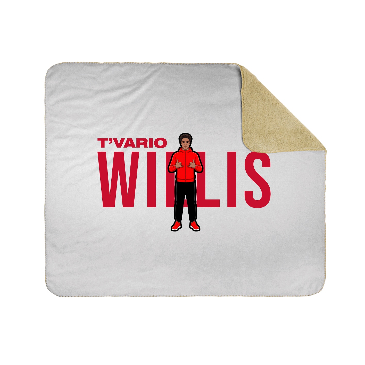 Throw Blanket — Player Name in White