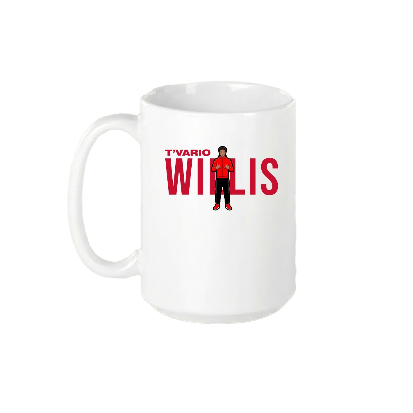 15oz Coffee Mug — Player Name in White