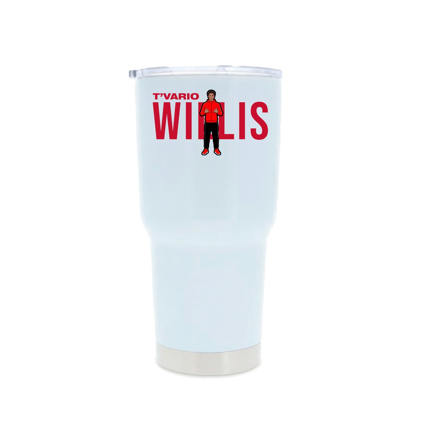 30oz Stainless Steel Tumbler — Player Name in White