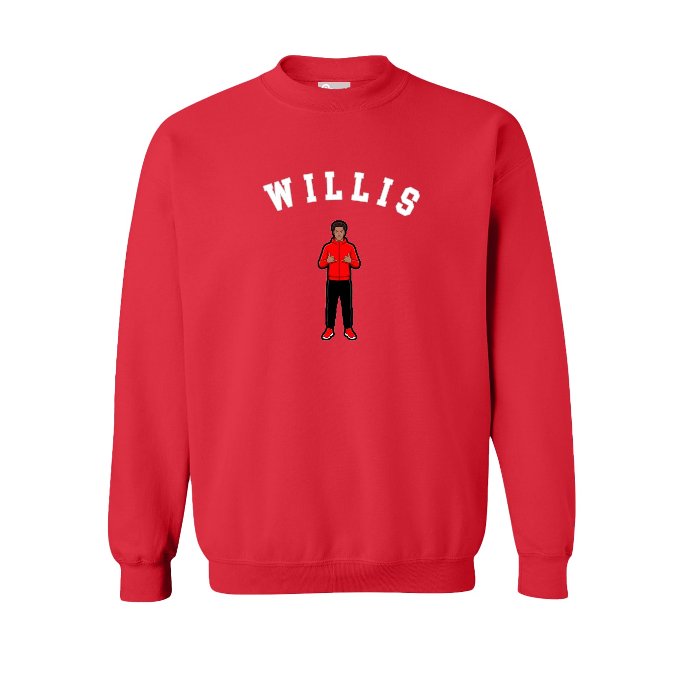 Fleece Crew — Shirsey Arch in Red