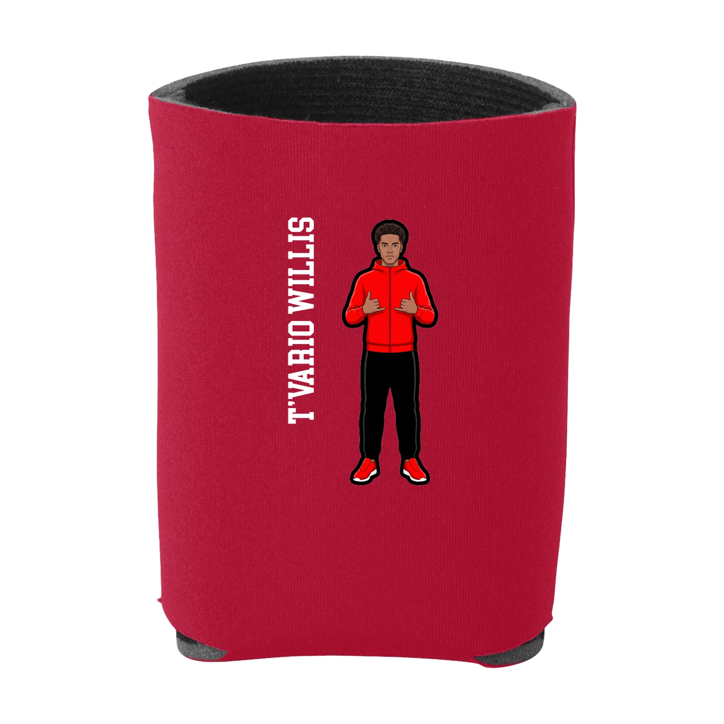 Can Holder — Name Vertical in Red