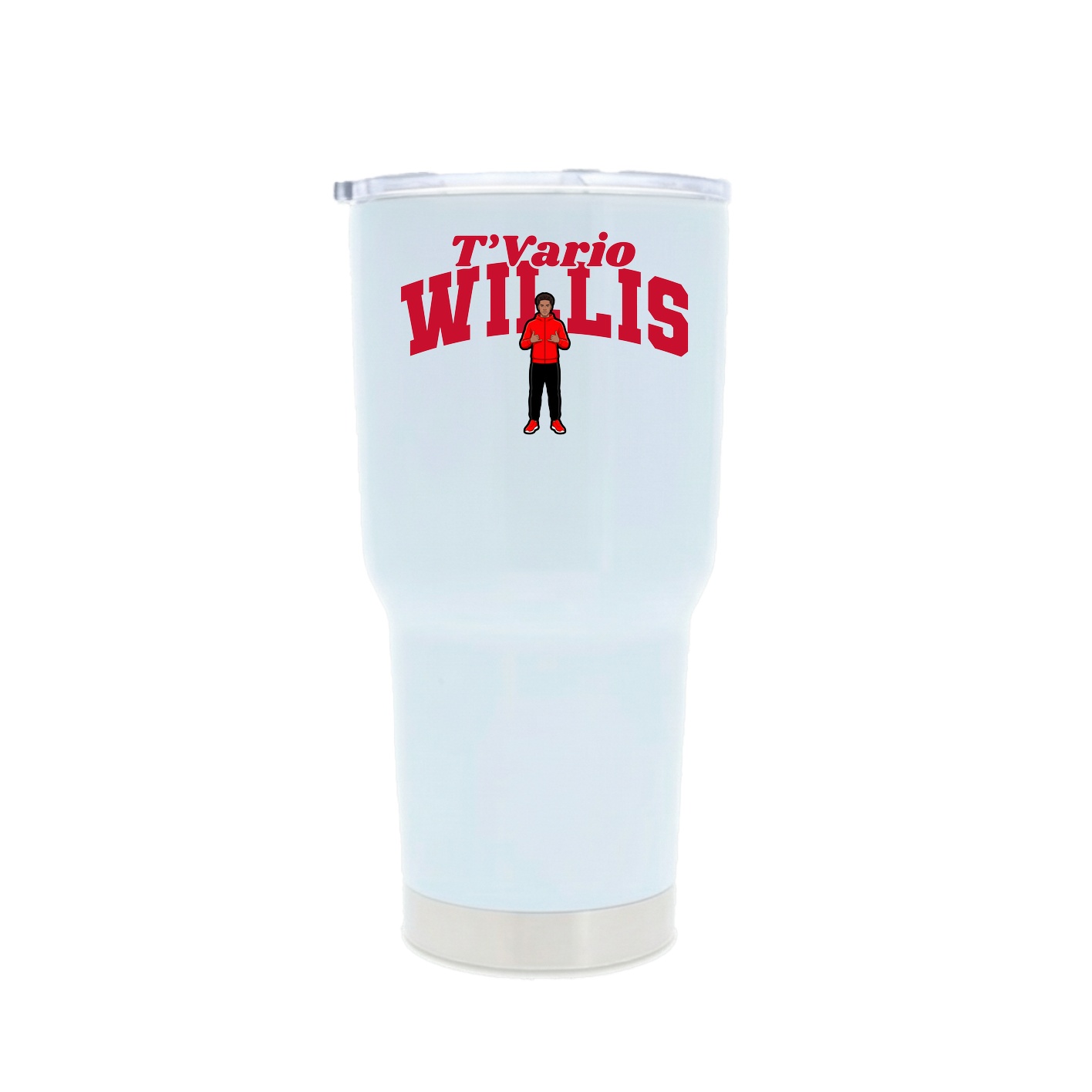 30oz Stainless Steel Tumbler — Signature Arch in White