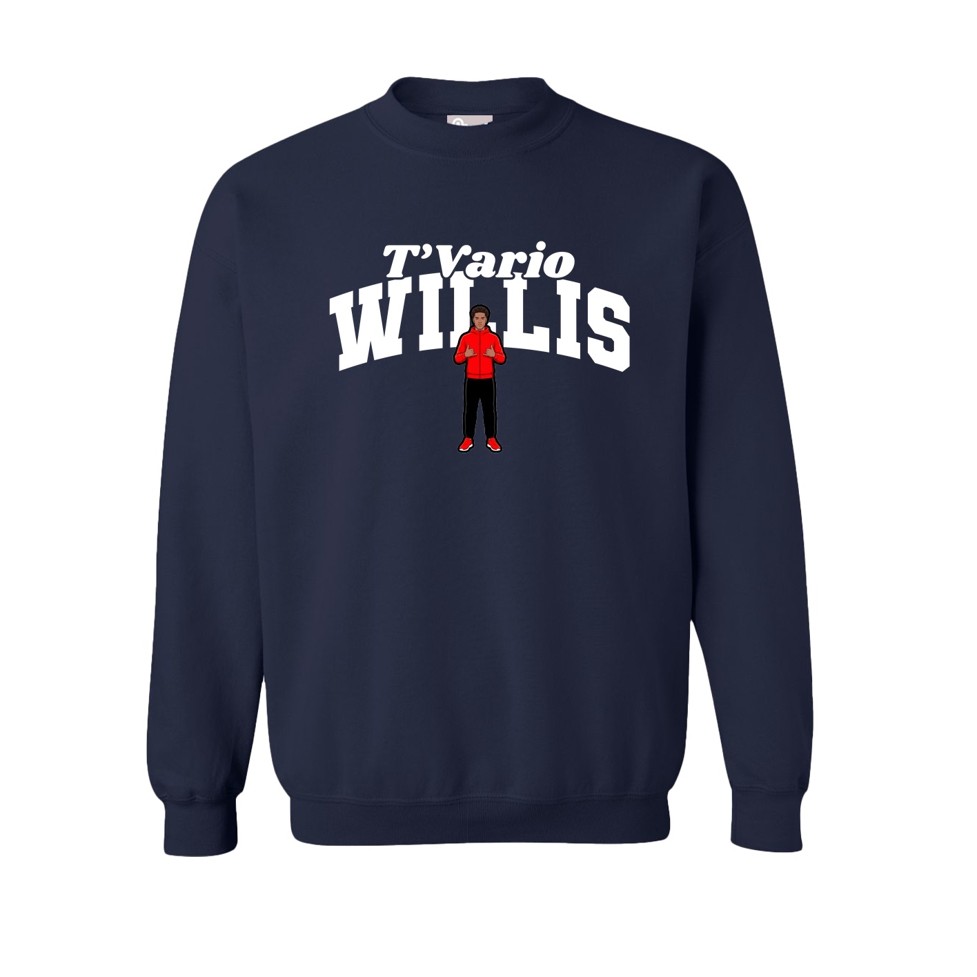 Fleece Crew — Signature Arch in Navy