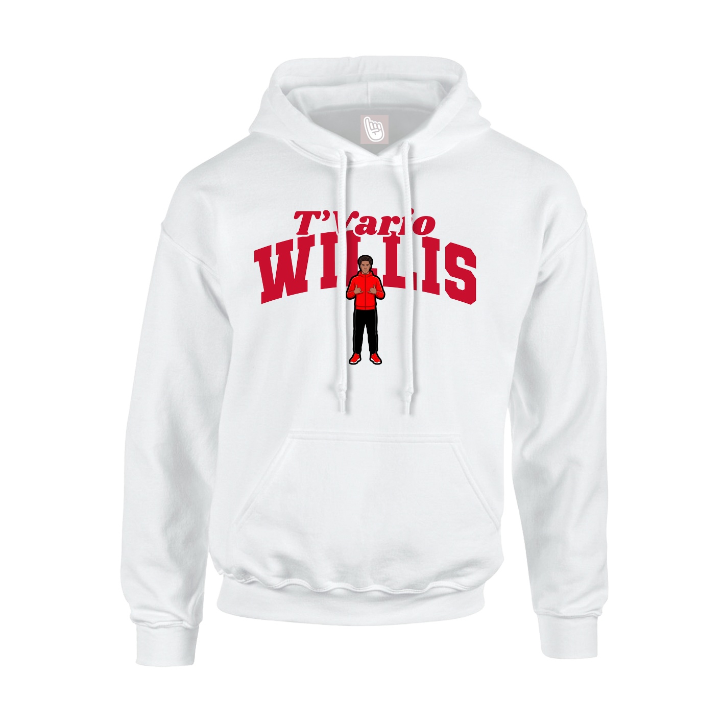 Youth Hoodie — Signature Arch in White