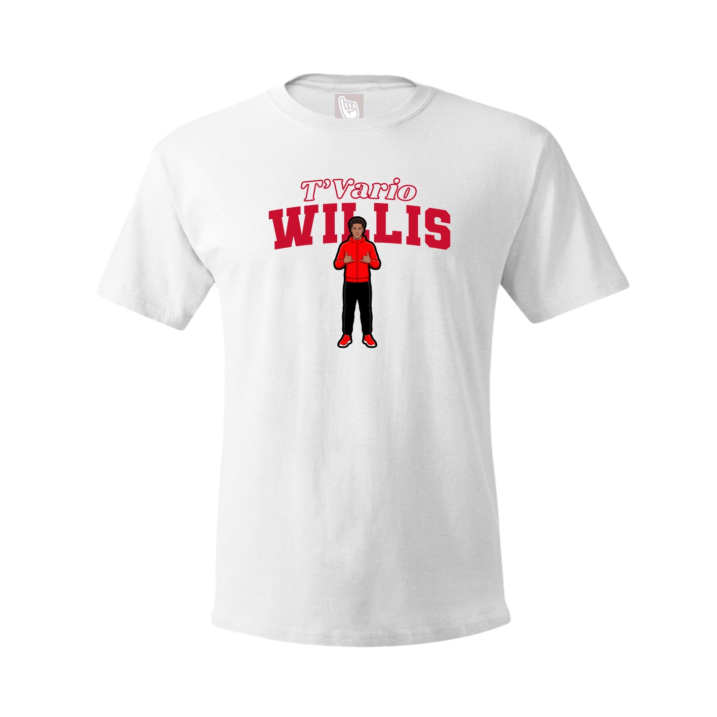 Youth Tee — Name Arch in White
