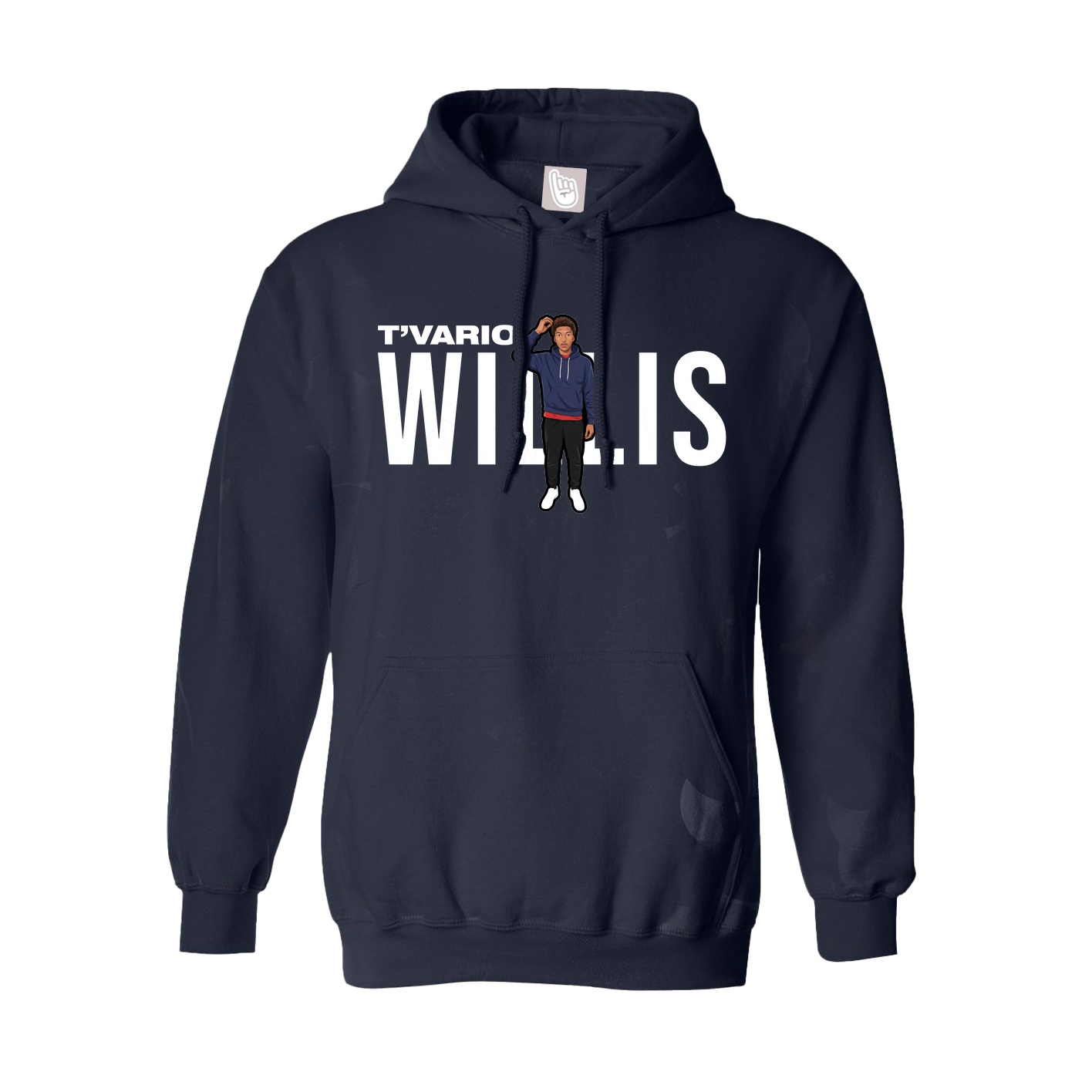 Hoodie — Player Name in Navy