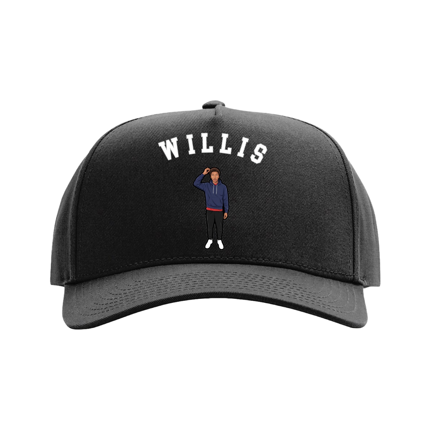 Full Fabric Five-Panel Champ Cap — Shirsey Arch in Black