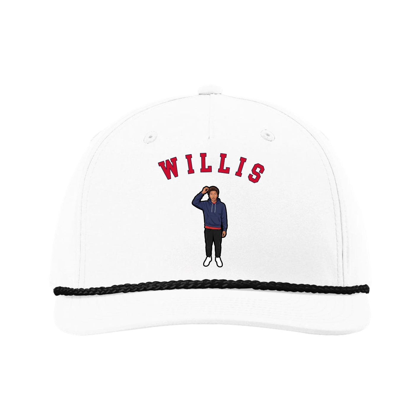 Five-Panel Classic Rope Cap — Shirsey Arch in White