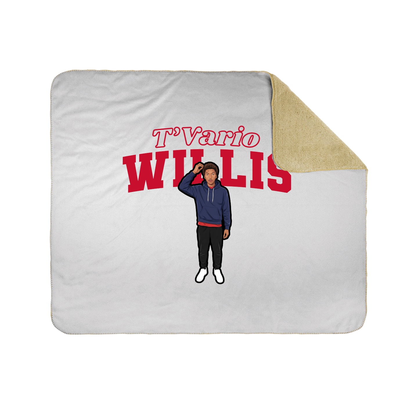 Throw Blanket — Name Arch in White