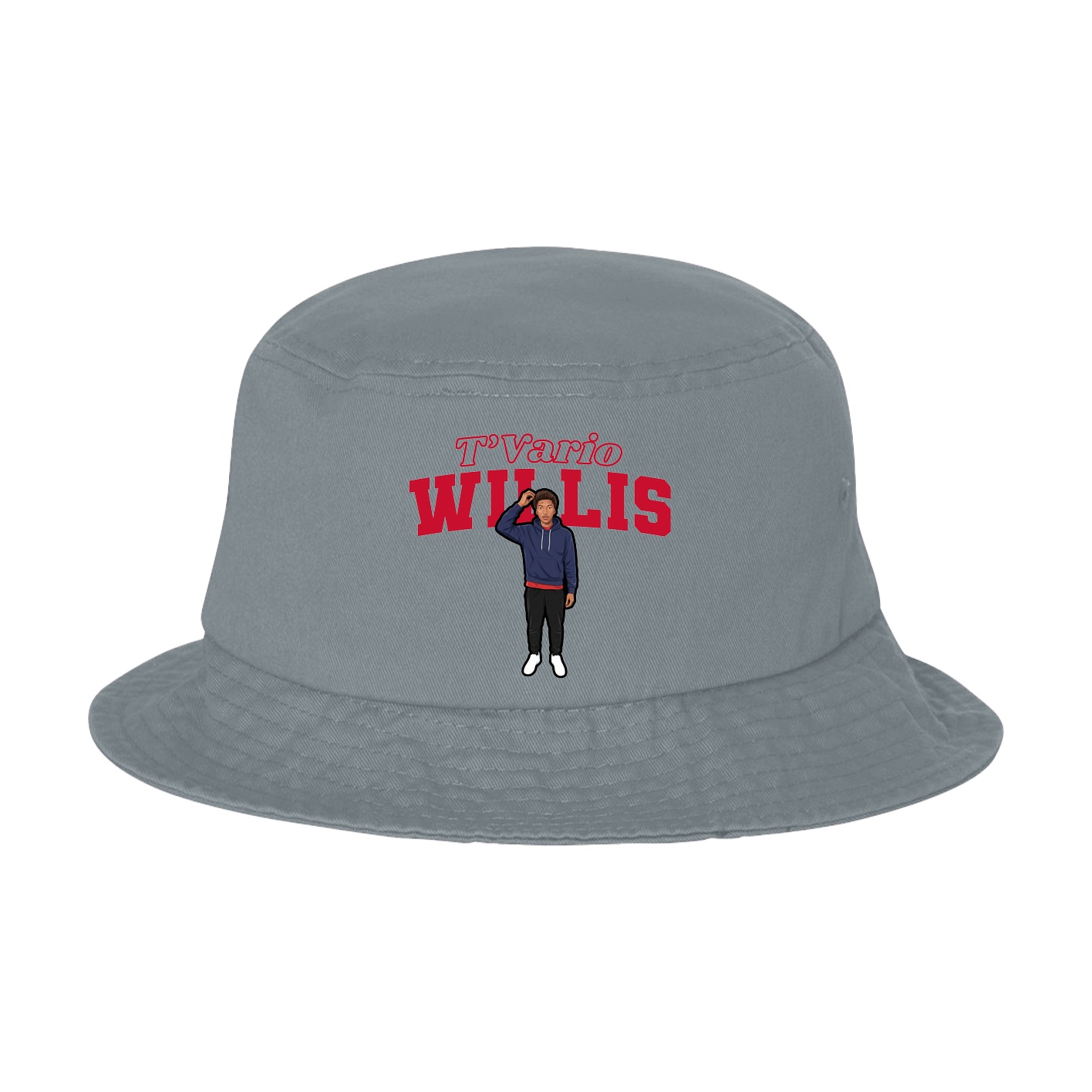 Bucket Cap — Name Arch in Grey