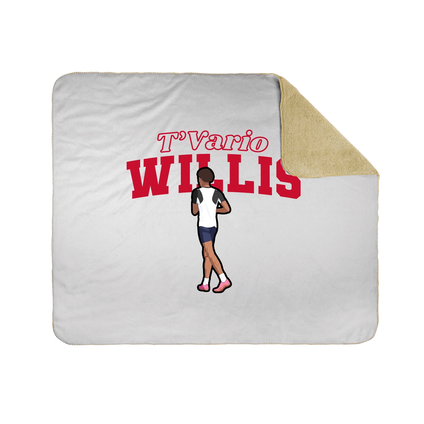 Throw Blanket — Name Arch in White