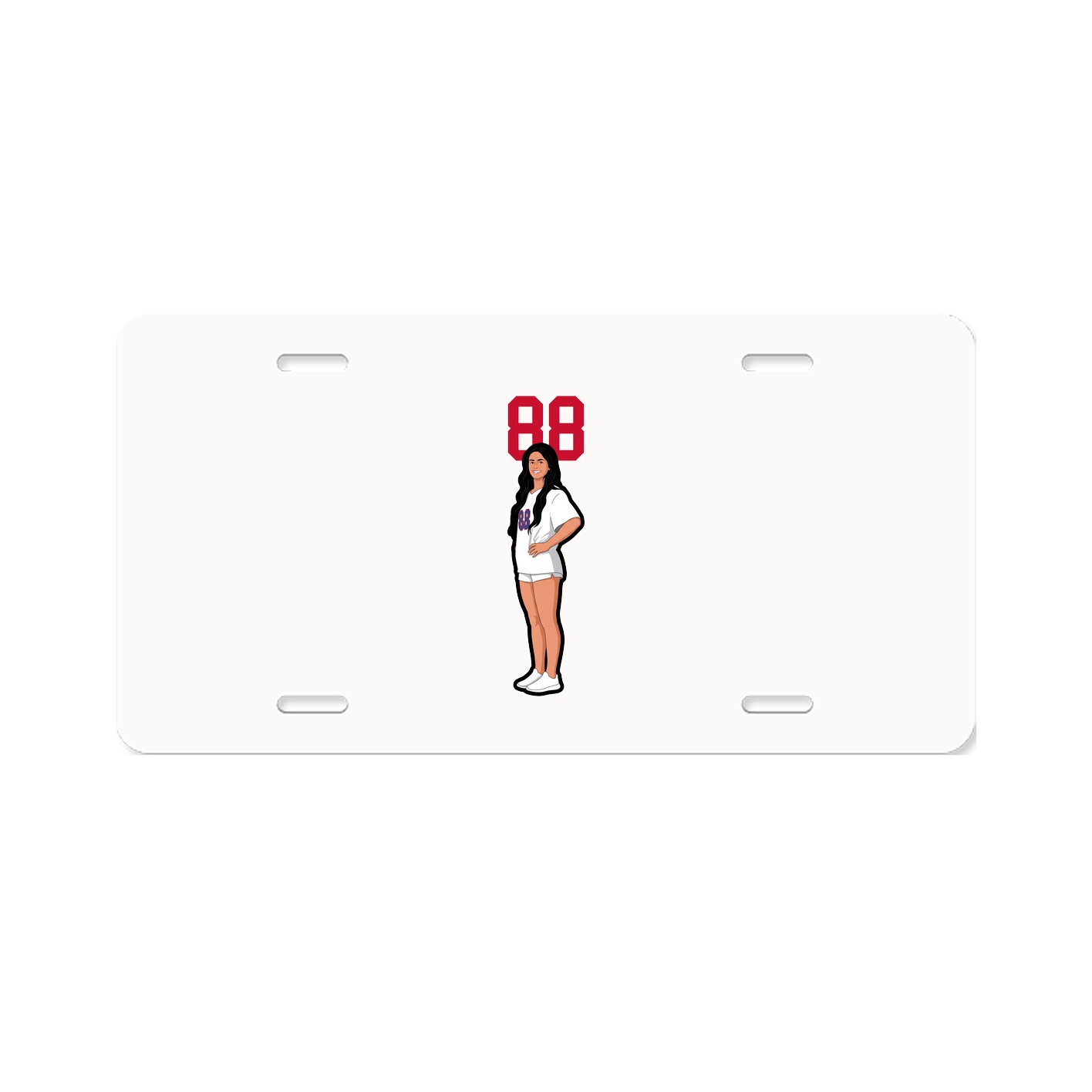 License Plate — Number Top in Classic
