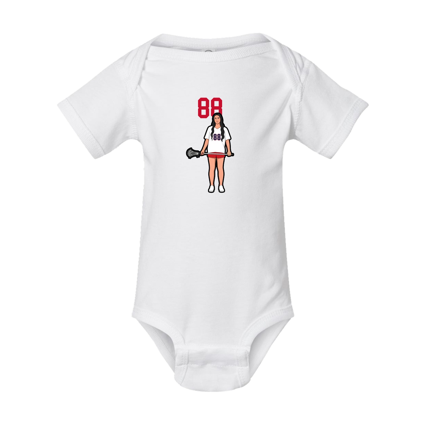 Baby Onesie — Number Top in White
