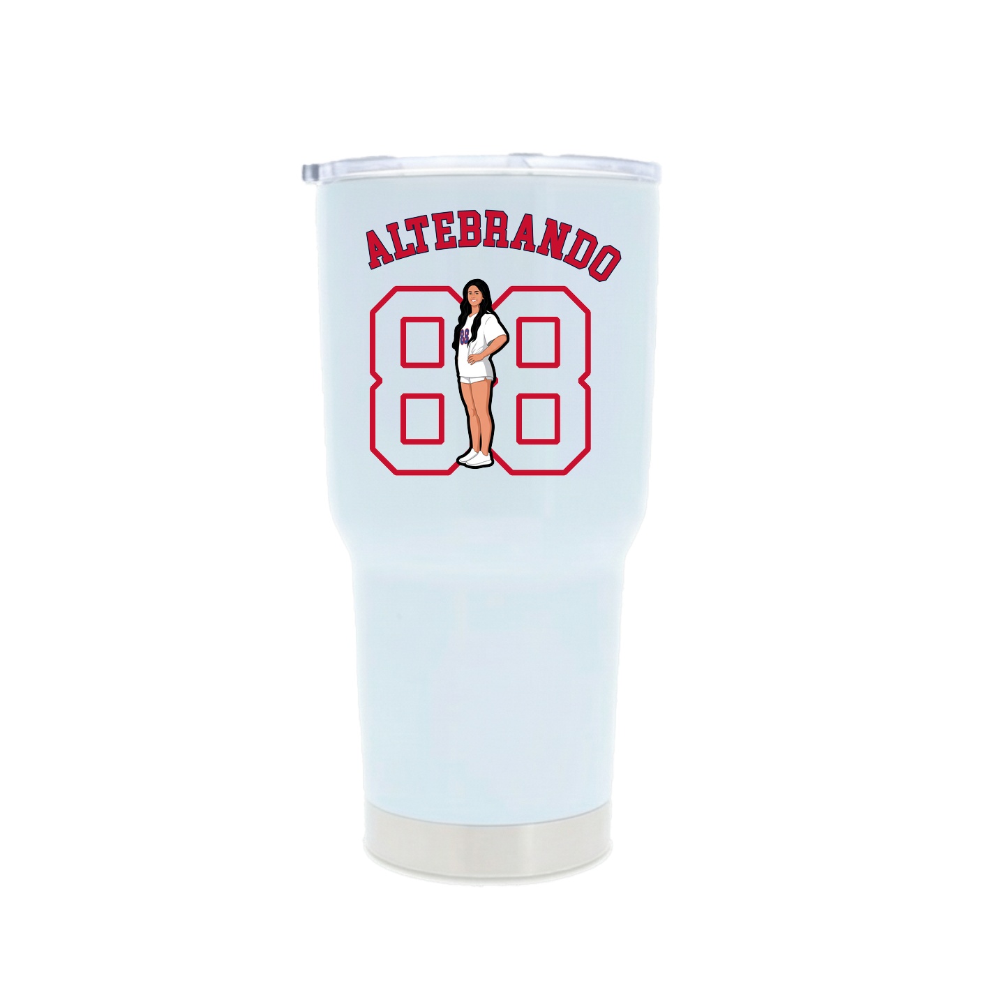 30oz Stainless Steel Tumbler — Shirsey Arch in White