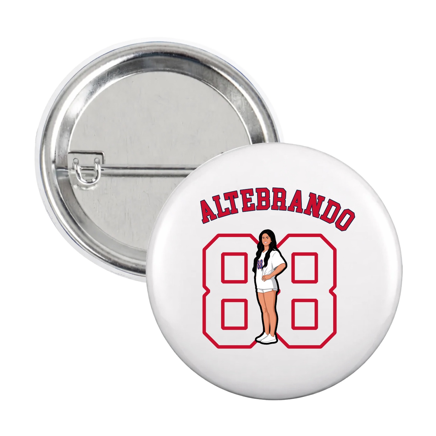 Game Day Button — Shirsey Arch in White