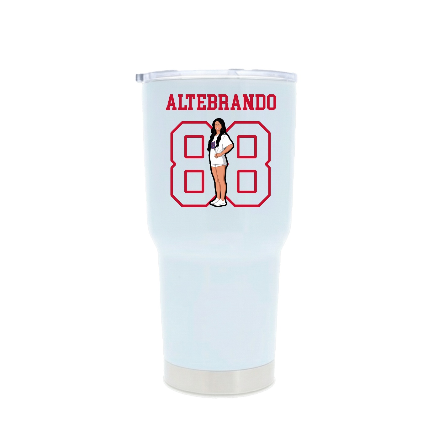 30oz Stainless Steel Tumbler — Shirsey in White