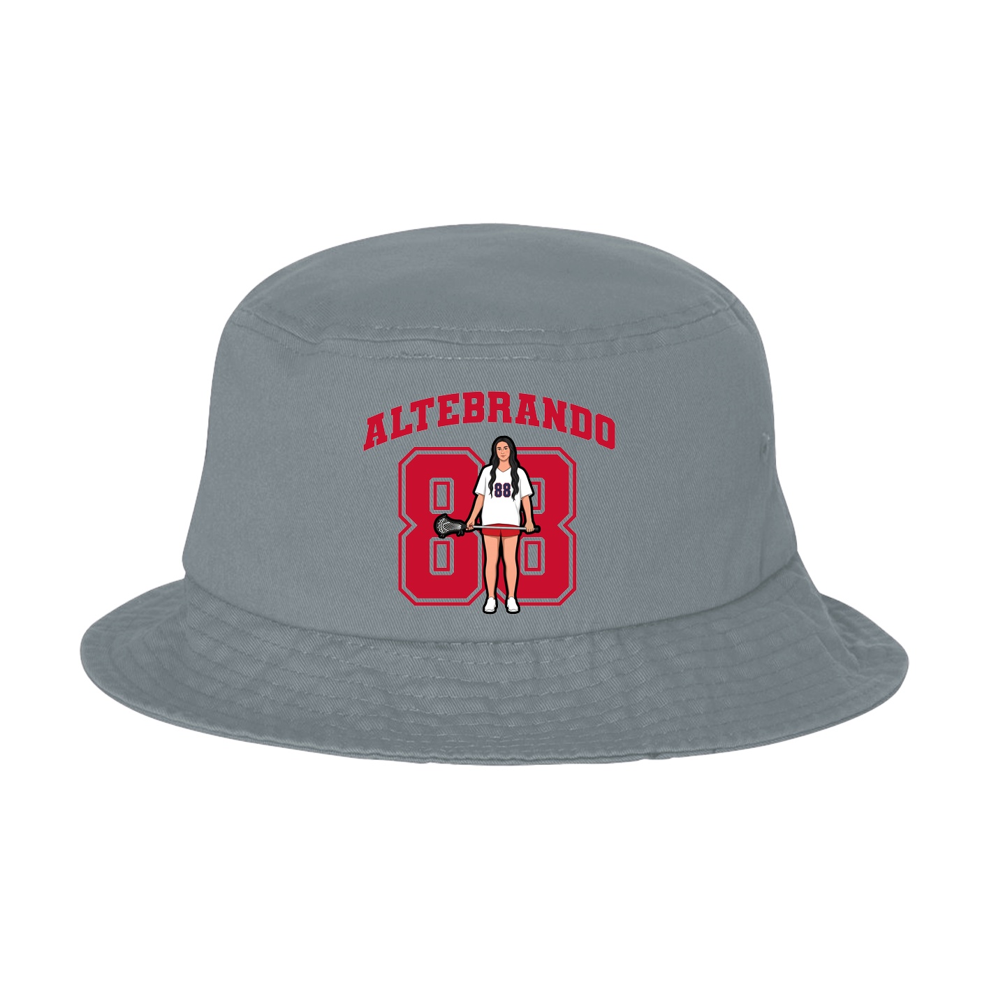 Bucket Cap — Number in Grey