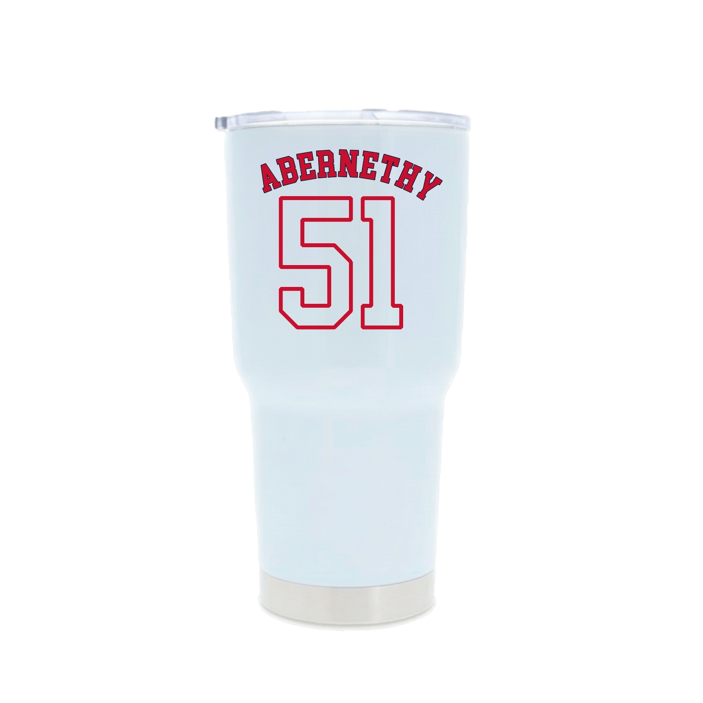 30oz Stainless Steel Tumbler — Shirsey Arch in White