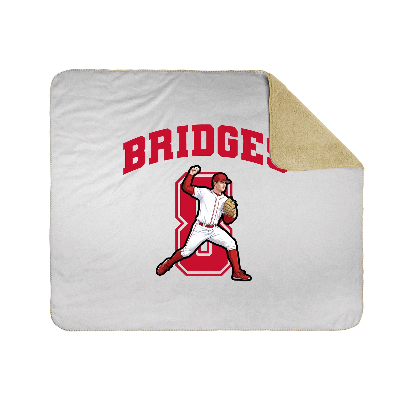 Throw Blanket — Number in White