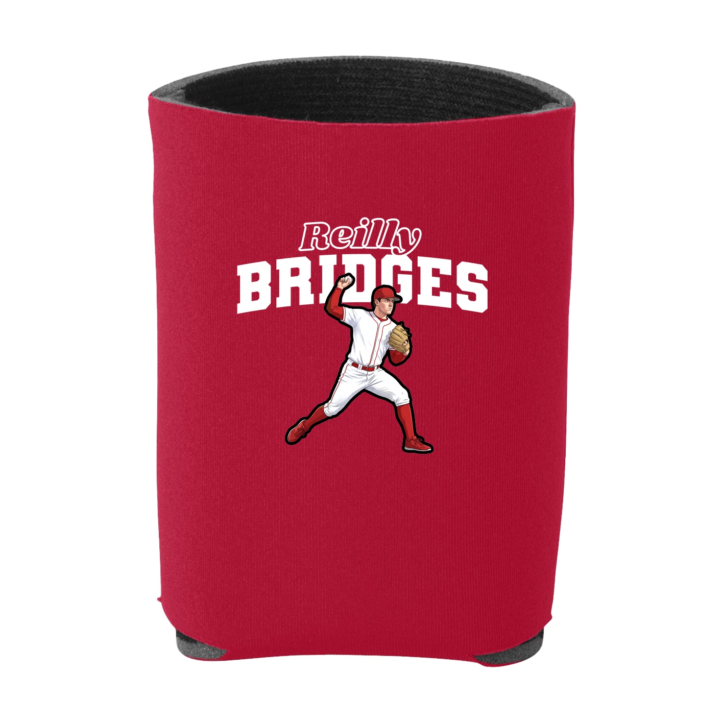 Can Holder — Name Arch in Red