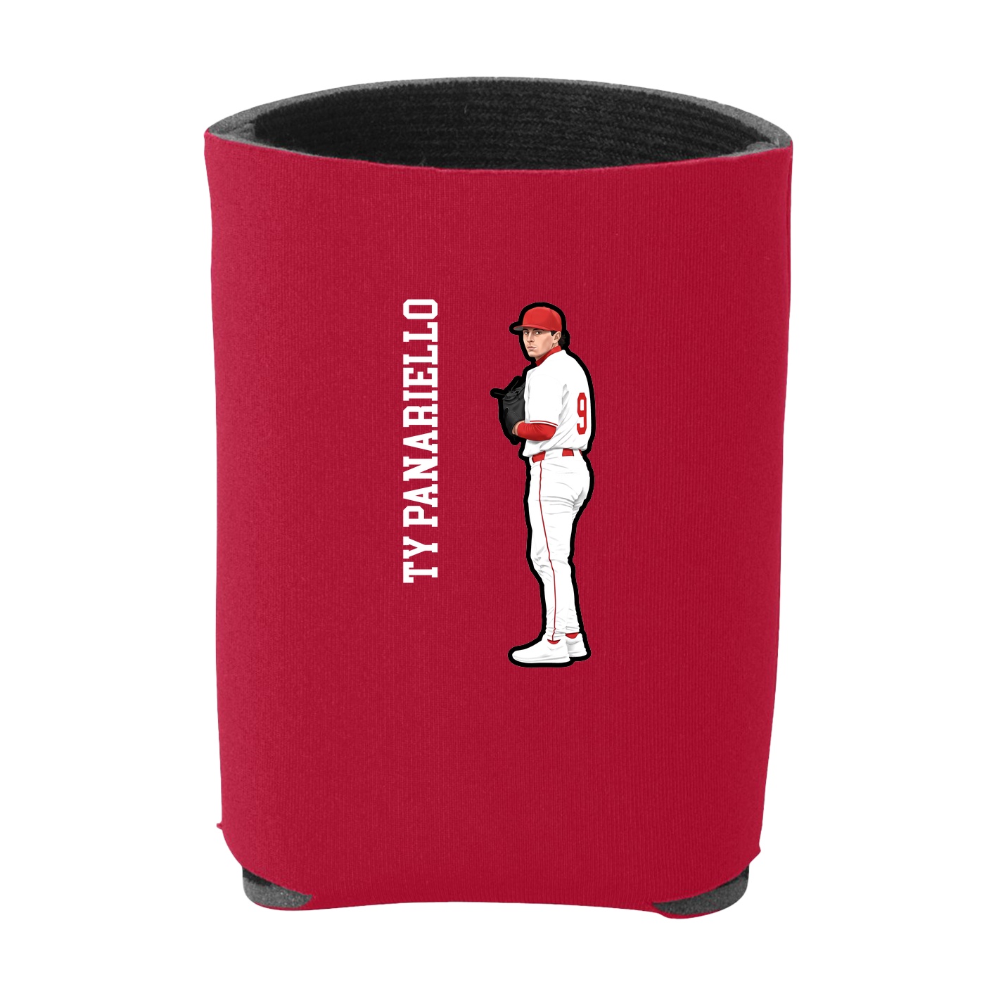 Can Holder — Name Vertical in Red