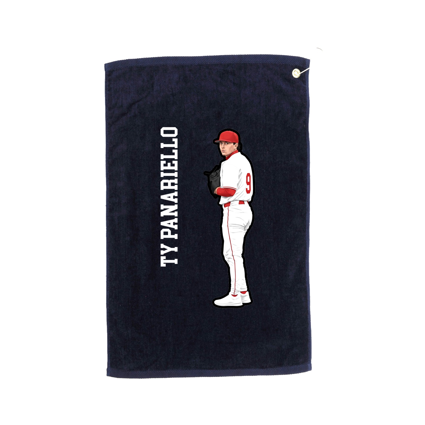 Golf Towel — Name Vertical in Navy