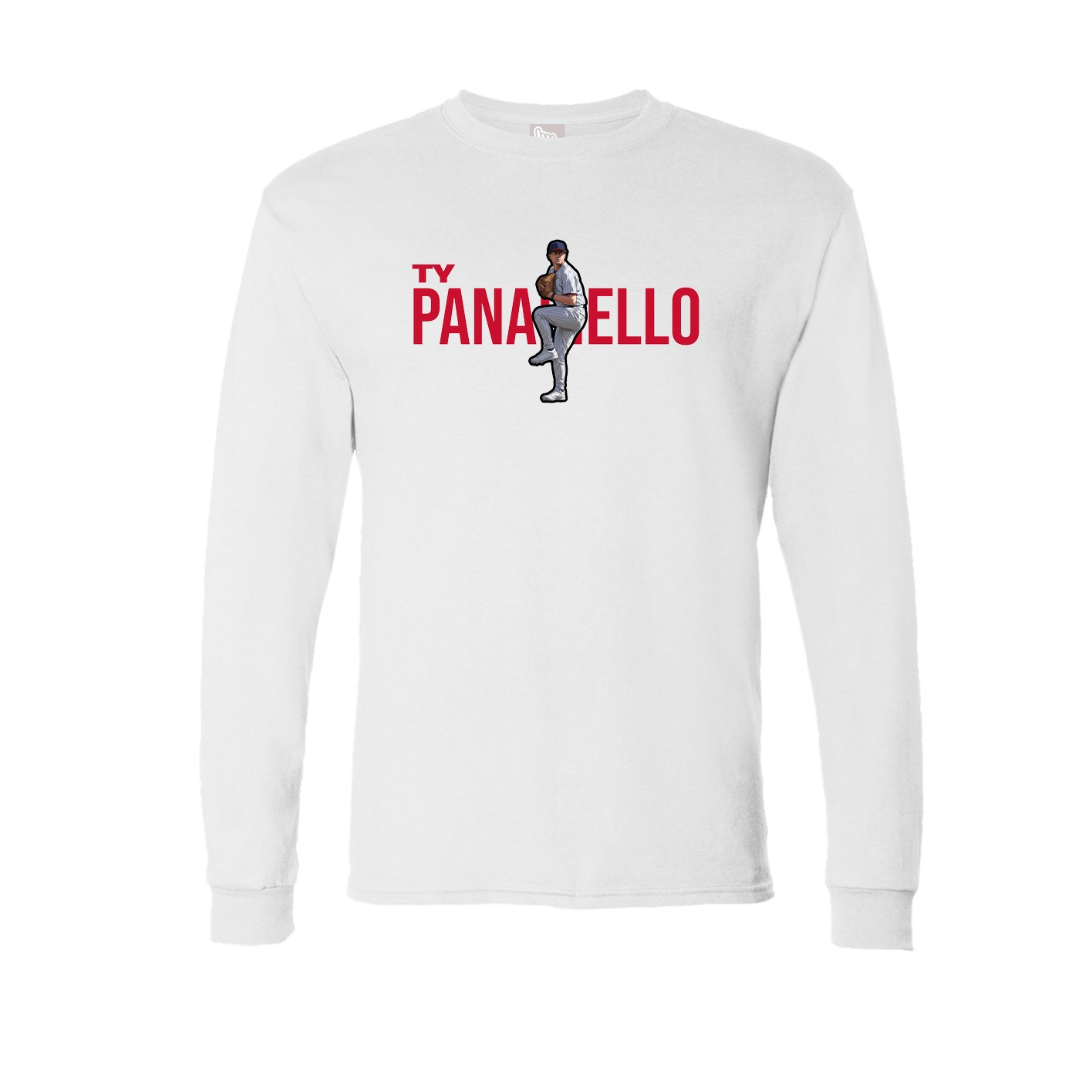 Long Sleeve Tee — Player Name in White
