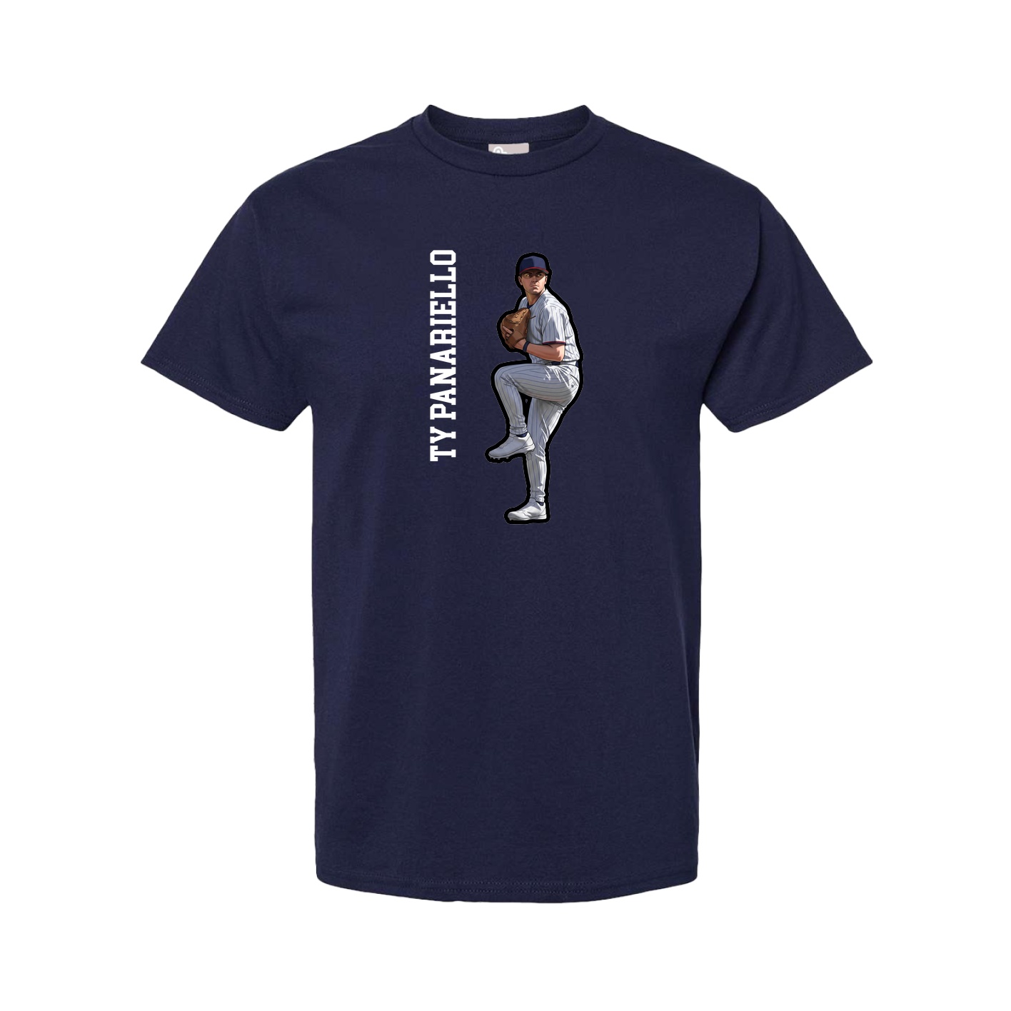 Youth Tee — Name Vertical in Navy