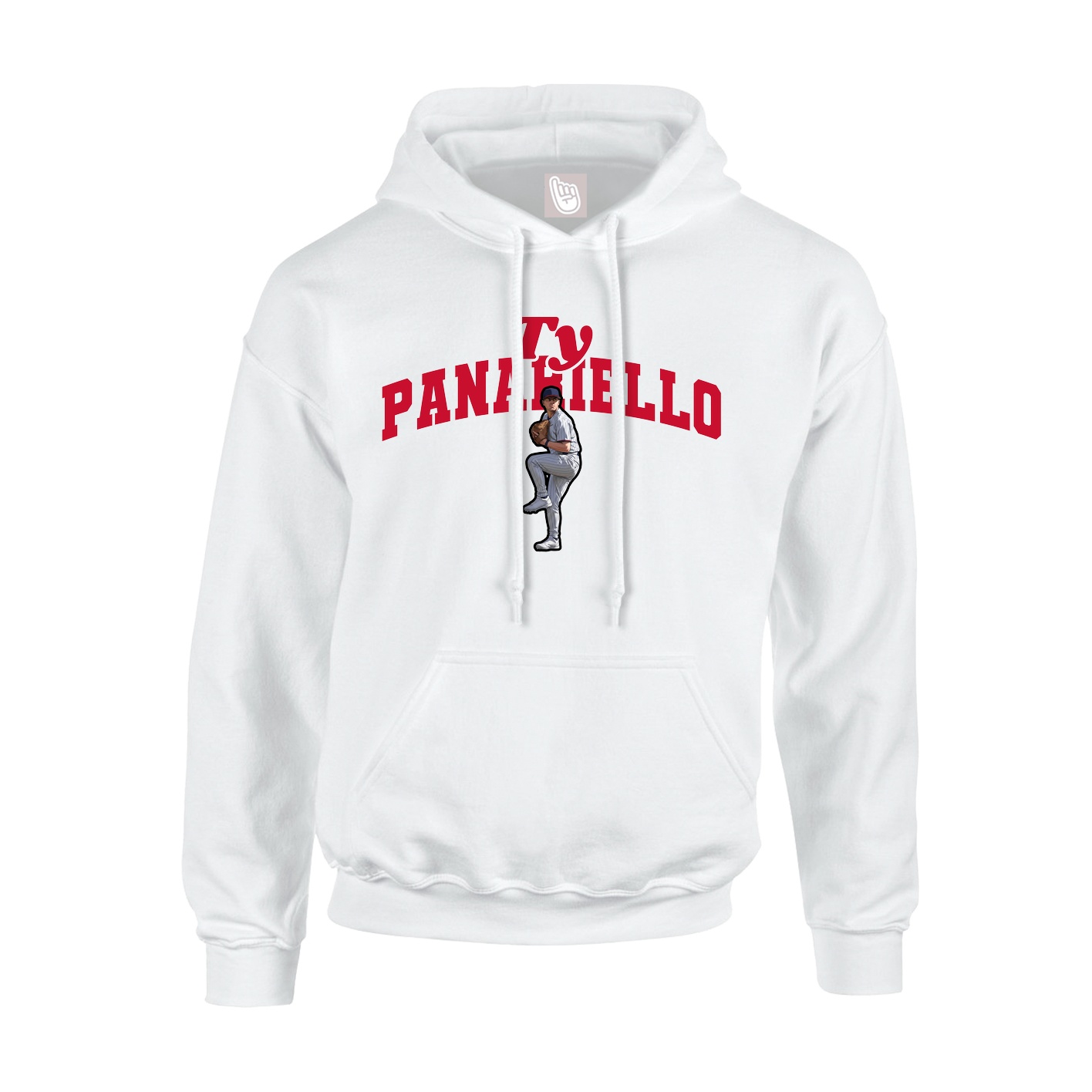 Hoodie — Signature Arch in White