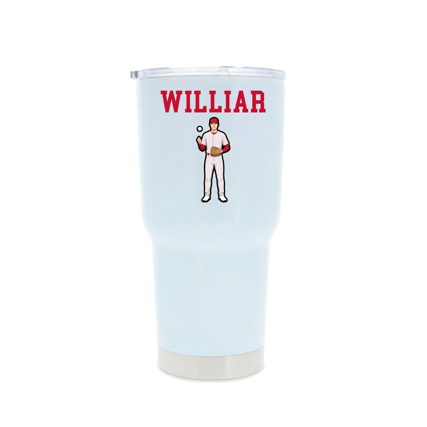 30oz Stainless Steel Tumbler — Shirsey in White
