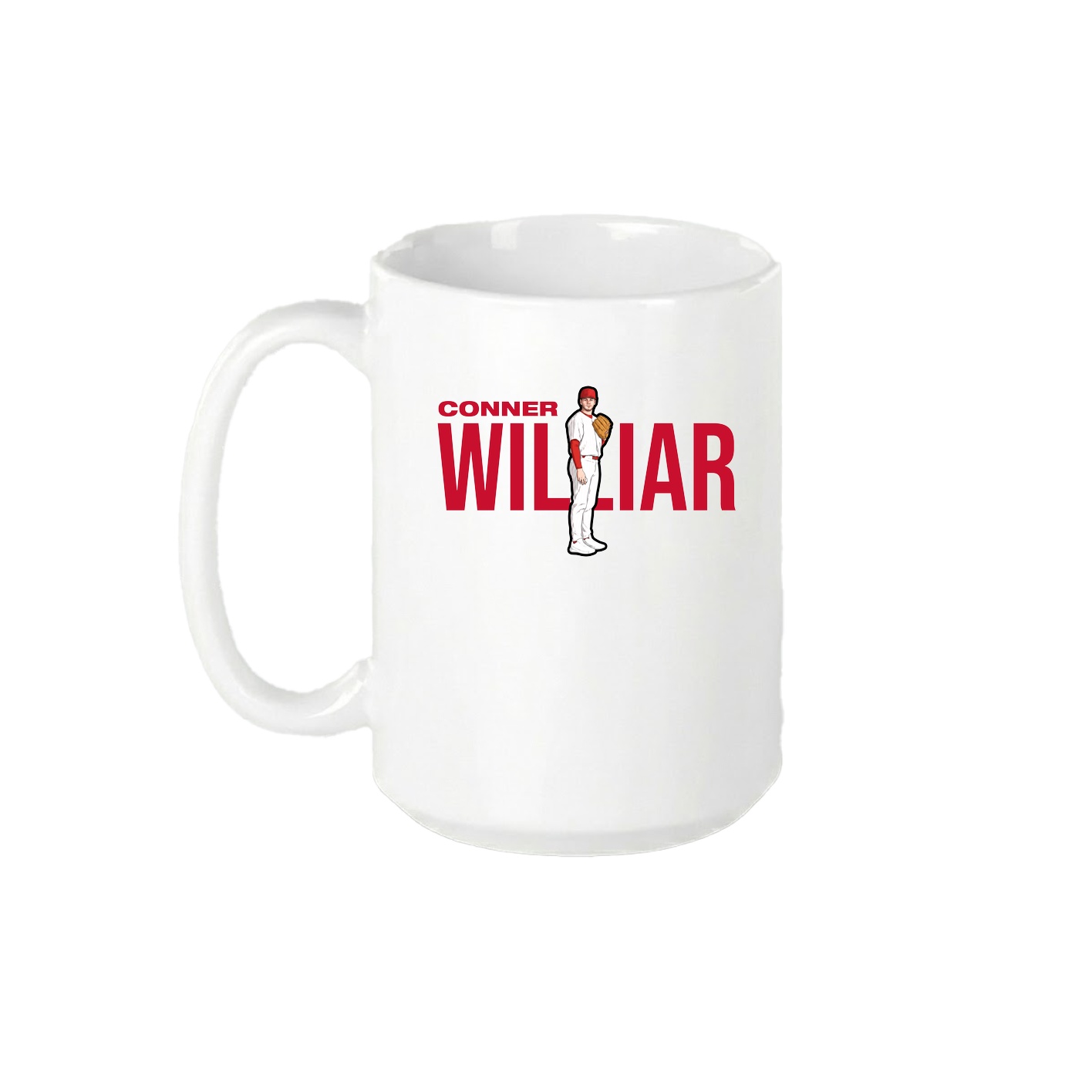 15oz Coffee Mug — Player Name in White