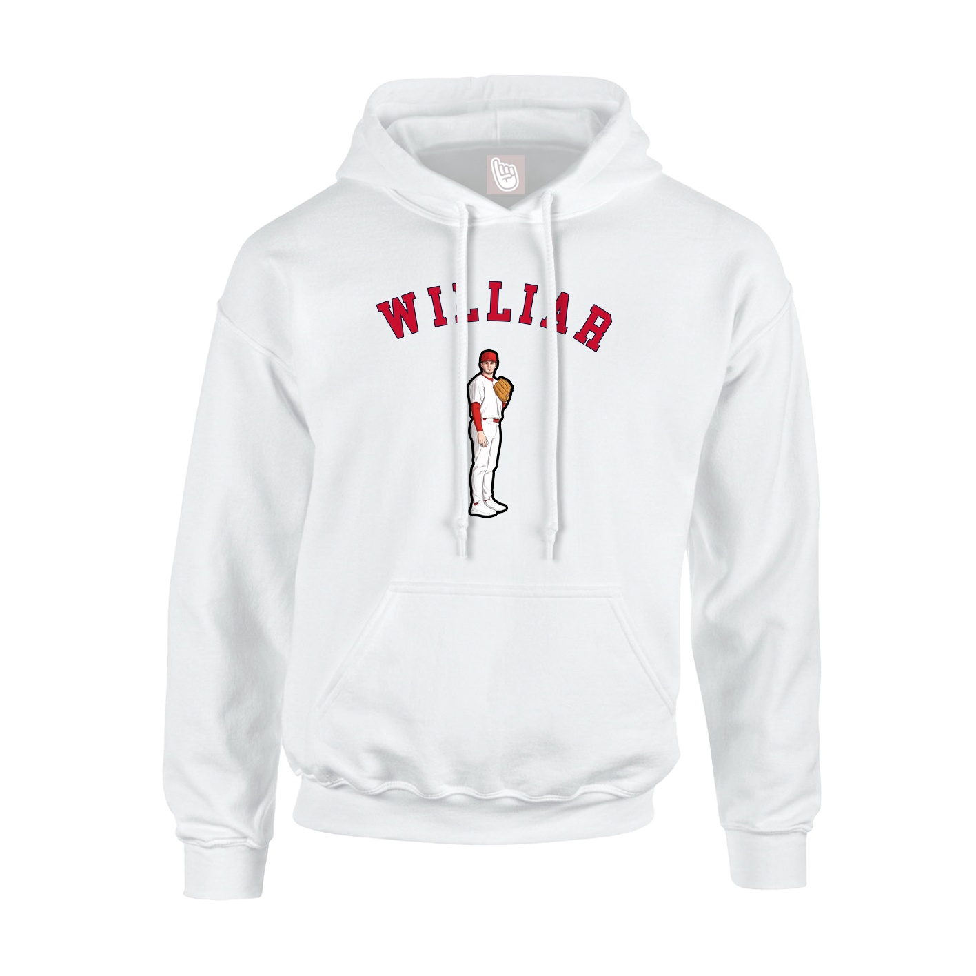 Youth Hoodie — Shirsey Arch in White
