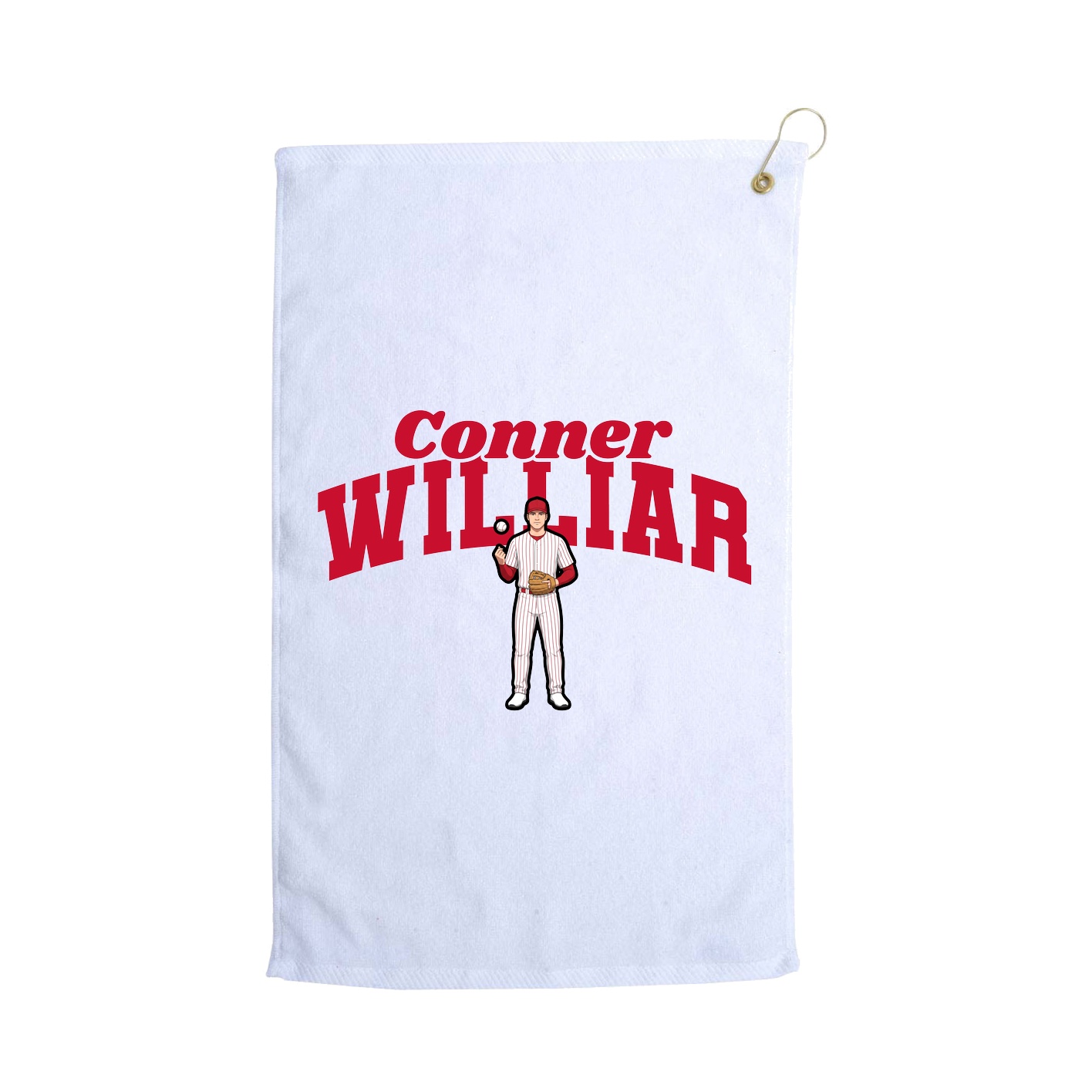 Golf Towel — Signature Arch in White