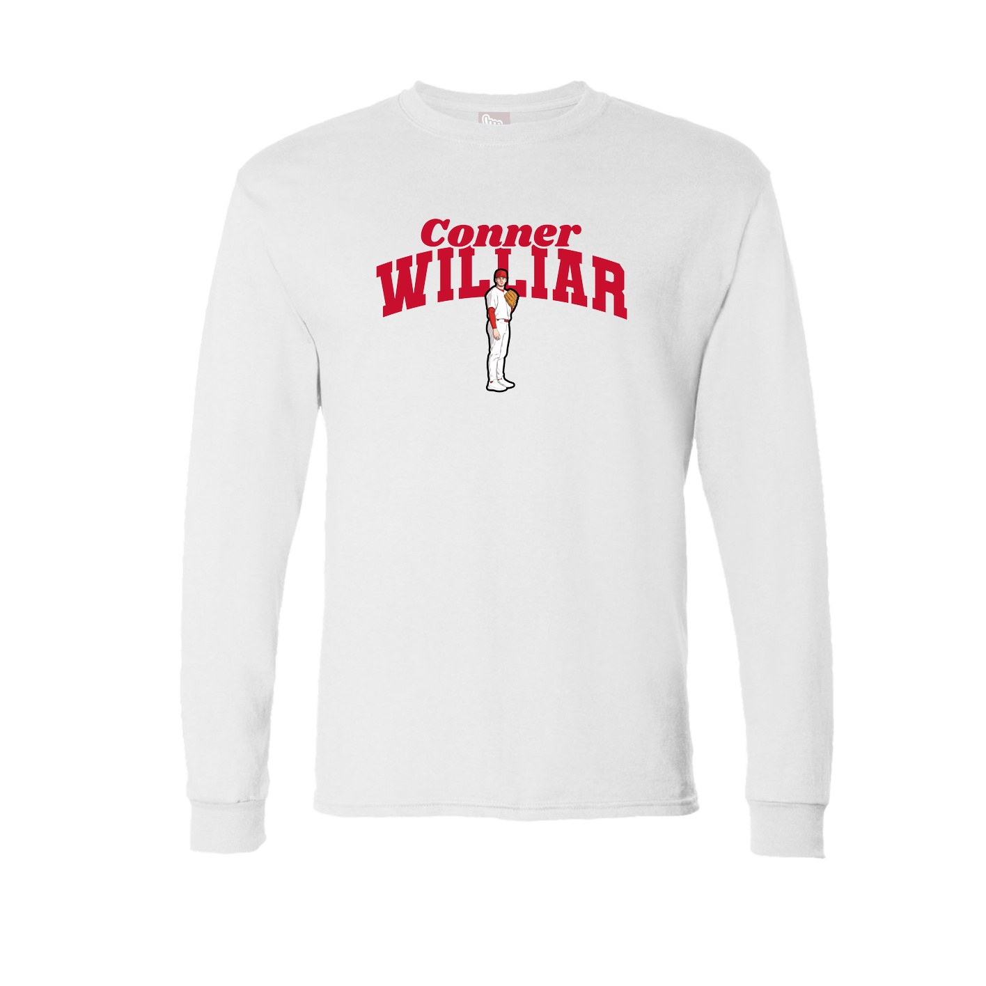Long Sleeve Tee — Signature Arch in White