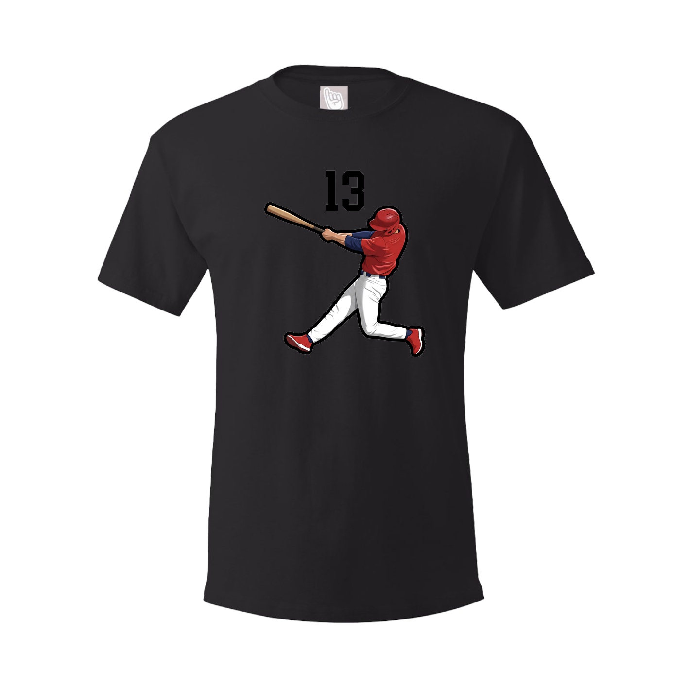 Youth Tee — Number Top in Black