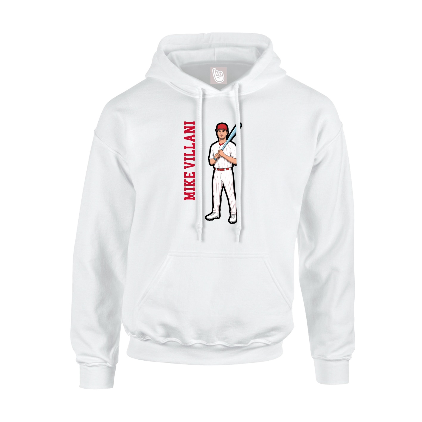 Youth Hoodie — Name Vertical in White