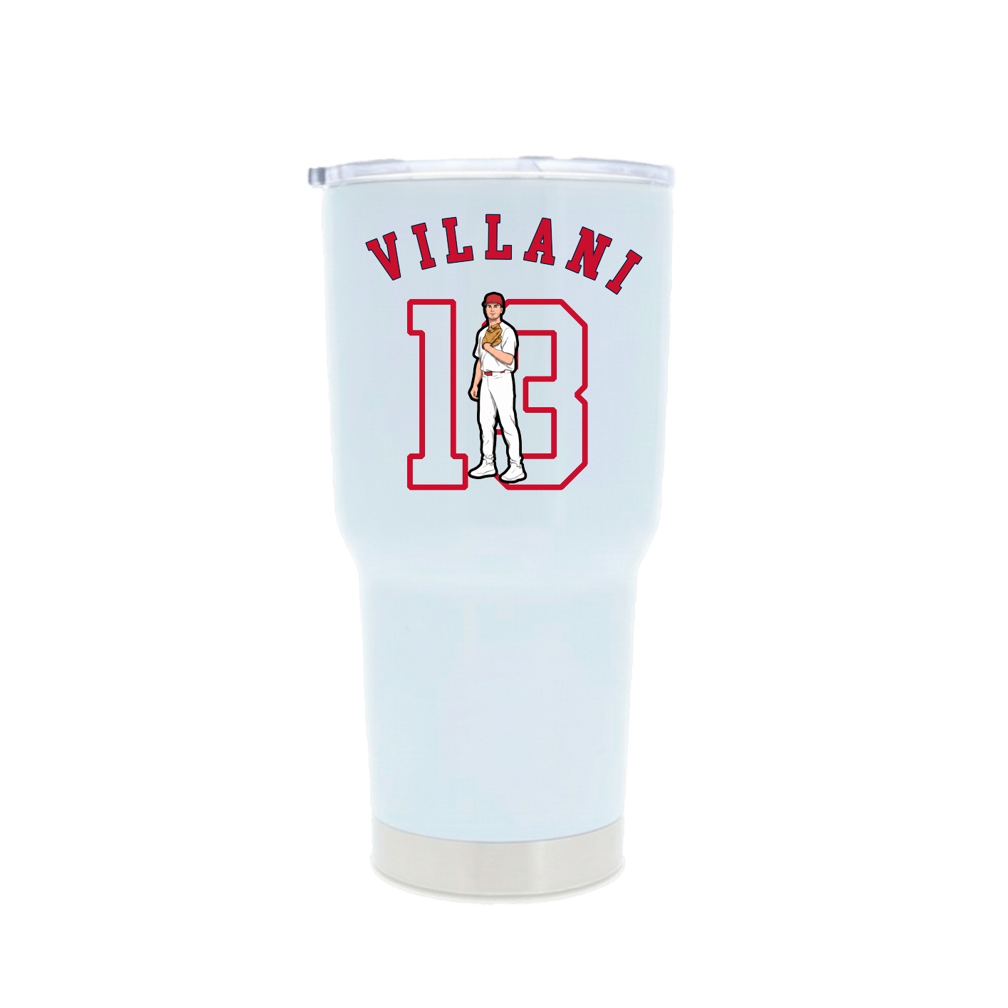 30oz Stainless Steel Tumbler — Shirsey Arch in White