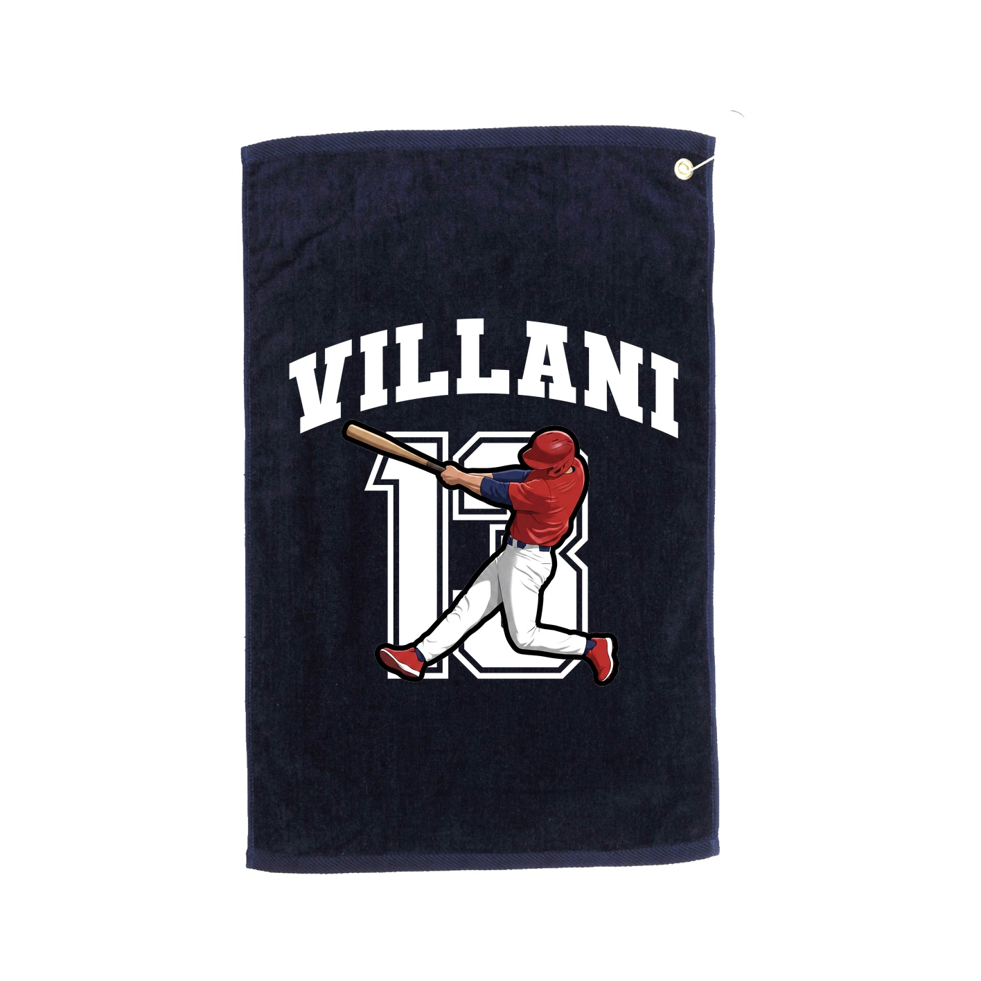 Golf Towel — Number in Navy