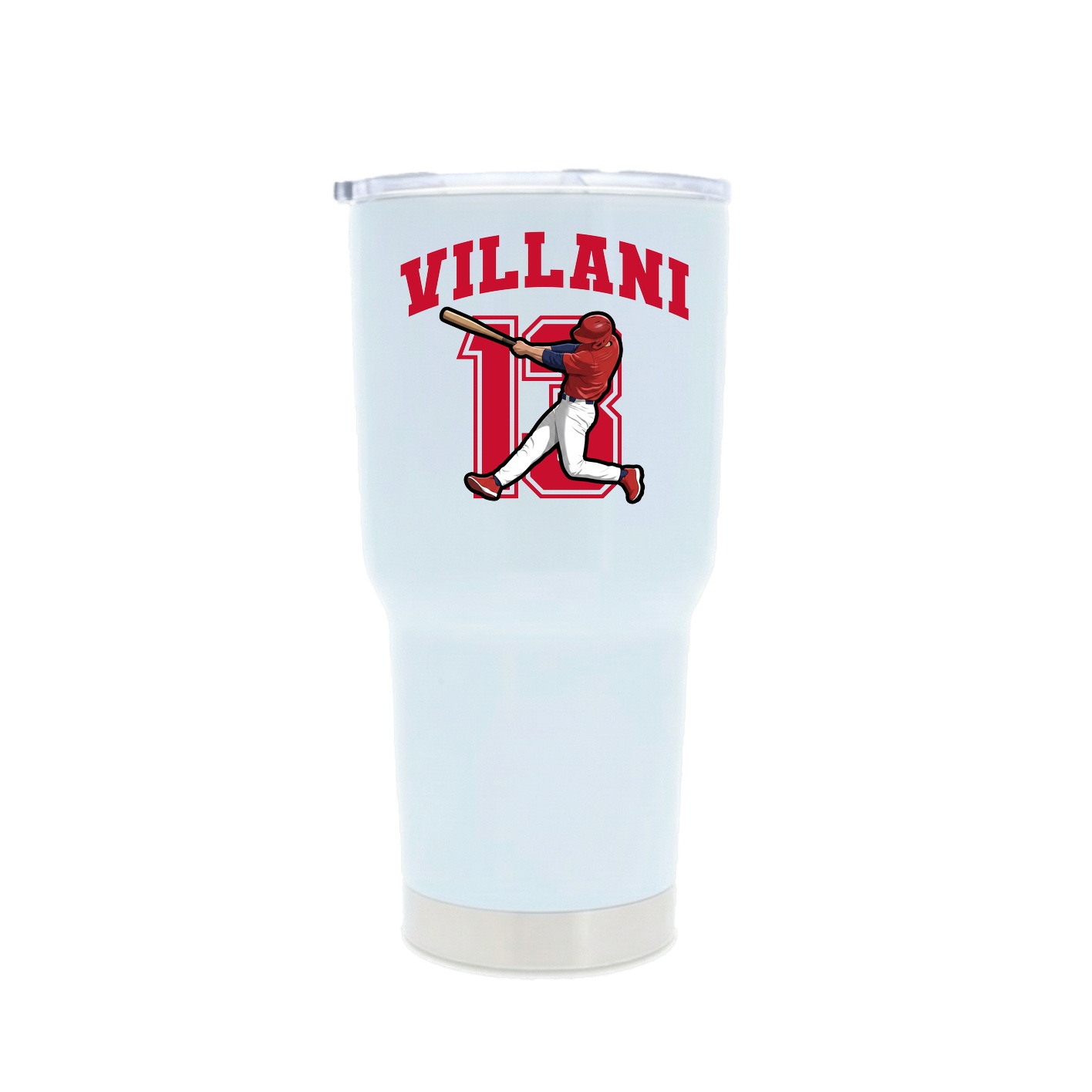 30oz Stainless Steel Tumbler — Number in White