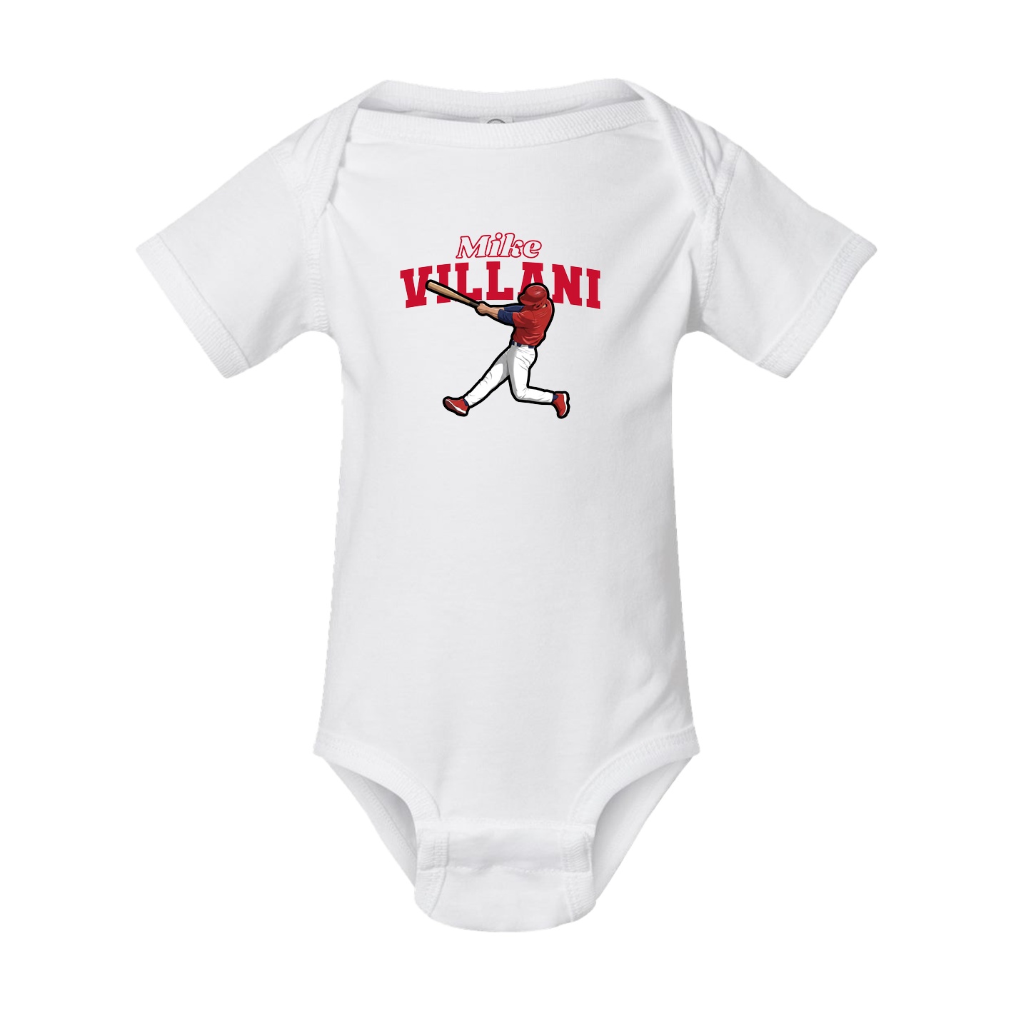 Baby Onesie — Name Arch in White