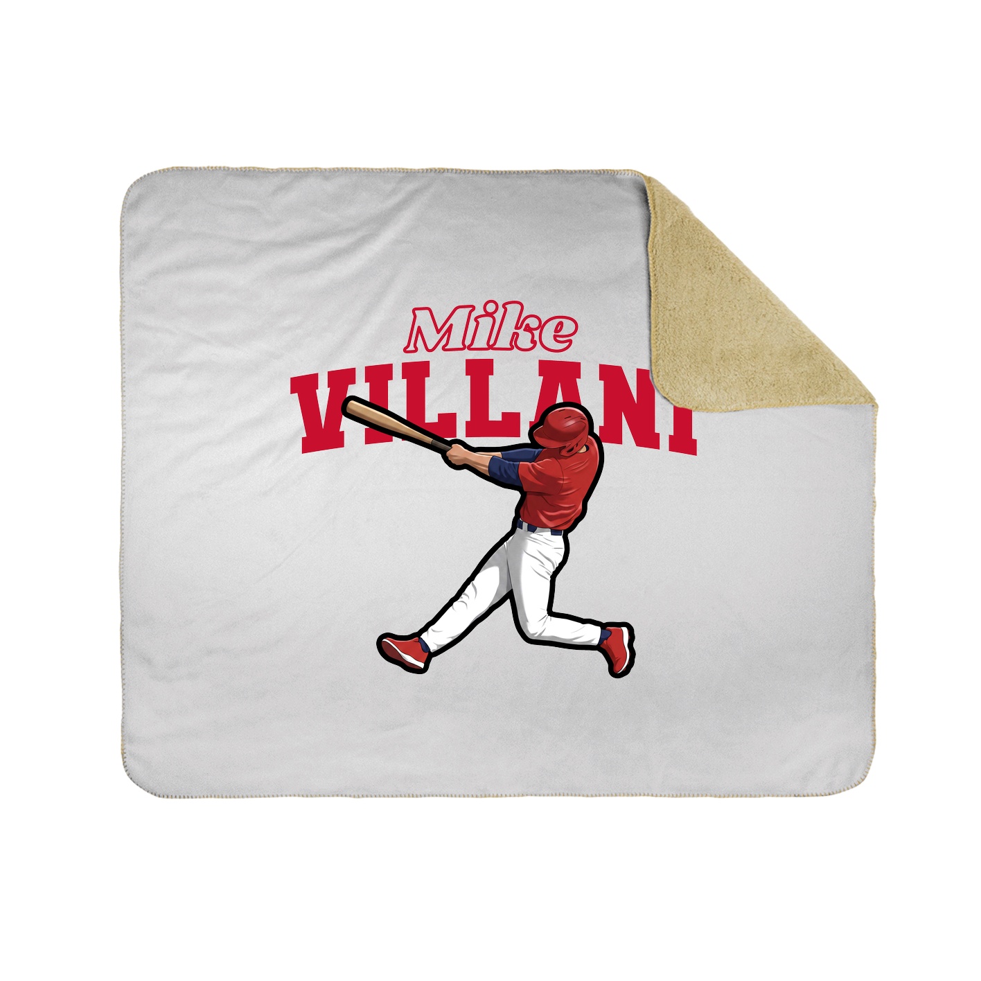 Throw Blanket — Name Arch in White